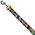 Load image into Gallery viewer, Buckle-Down Dog Leash - TASTE MY RAINBOW Black/Multi Color