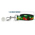 Load image into Gallery viewer, Dog Leash - Tropical Flora Greens/Reds/Gold