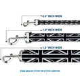 Load image into Gallery viewer, Dog Leash - Union Jack Distressed Black/White