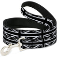 Load image into Gallery viewer, Dog Leash - Union Jack Distressed Black/White