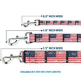 Load image into Gallery viewer, Dog Leash - United States Flags Weathered/Black