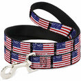 Load image into Gallery viewer, Dog Leash - United States Flags Weathered/Black