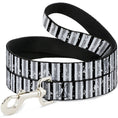 Load image into Gallery viewer, Dog Leash - Vertical Stripes White/Black/Gray