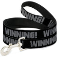 Load image into Gallery viewer, Dog Leash - WINNING! Black/Gray
