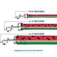 Load image into Gallery viewer, Dog Leash - Watermelon Stripe Red/Green/Black
