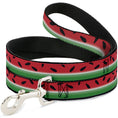 Load image into Gallery viewer, Dog Leash - Watermelon Stripe Red/Green/Black