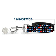 Dog Leash - Whales Navy/Red/White/Blue