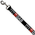 Load image into Gallery viewer, Dog Leash - WATCH ME DAB Stars Black Red White Crackle Gray