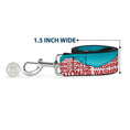 Load image into Gallery viewer, Dog Leash - WASHINGTON Mountain Range Turquoise/White/Red