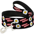 Load image into Gallery viewer, Dog Leash - Bacon & Eggs Black