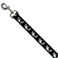 Load image into Gallery viewer, Dog Leash - Yin Yang w/Wings Black/White