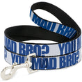 Load image into Gallery viewer, Dog Leash - YOU MAD BRO White/Royal