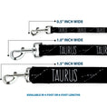Load image into Gallery viewer, Dog Leash - Zodiac TAURUS/Constellation Black/White