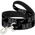 Load image into Gallery viewer, Dog Leash - Zodiac TAURUS/Constellation Black/White