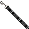 Load image into Gallery viewer, Dog Leash - Zodiac TAURUS/Symbol Black/White