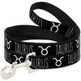 Load image into Gallery viewer, Dog Leash - Zodiac TAURUS/Symbol Black/White