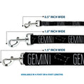Load image into Gallery viewer, Dog Leash - Zodiac GEMINI/Constellation Black/White
