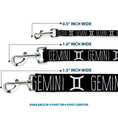 Load image into Gallery viewer, Dog Leash - Zodiac GEMINI/Symbol Black/White