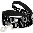 Load image into Gallery viewer, Dog Leash - Zodiac VIRGO/Symbol Black/White