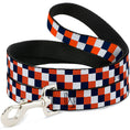 Load image into Gallery viewer, Dog Leash - Checker Navy/Orange/White
