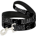 Load image into Gallery viewer, Dog Leash - Zodiac AQUARIUS/Constellation Black/White