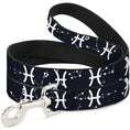 Load image into Gallery viewer, Dog Leash - Zodiac Pisces Symbol/Constellations Black/White