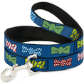Load image into Gallery viewer, Dog Leash - Bowties Blue/Multi Color