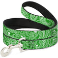Load image into Gallery viewer, Dog Leash - Bandana/Skulls Irish Green/White