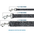 Load image into Gallery viewer, Dog Leash - Bandana/Skulls Silver/Black
