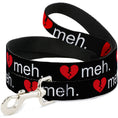 Load image into Gallery viewer, Dog Leash - Broken Heart MEH Black/Red/White