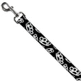 Load image into Gallery viewer, Buckle-Down Dog Leash - Brass Knuckles Black/White