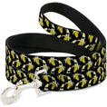 Load image into Gallery viewer, Dog Leash - Banana Peeled w/Sunglasses Black/Yellow