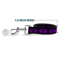 Load image into Gallery viewer, Dog Leash - BD Skulls w/Wings Black/Purple
