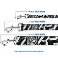 Load image into Gallery viewer, Dog Leash - BD Logo/BUCKLE-DOWN Script Black/White
