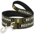 Load image into Gallery viewer, Buckle-Down Dog Leash - Beer Pint/BEERVANA Rays/Waves Black/Olive