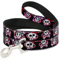 Load image into Gallery viewer, Dog Leash - Cute Skulls w/Hearts