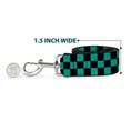 Load image into Gallery viewer, Dog Leash - Checker Black/Teal