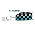 Load image into Gallery viewer, Dog Leash - Checker Black/Ombre Turquoise