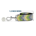 Load image into Gallery viewer, Dog Leash - Chevron Weave Grays/Yellow/Green