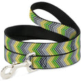 Load image into Gallery viewer, Dog Leash - Chevron Weave Grays/Yellow/Green