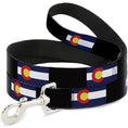 Load image into Gallery viewer, Dog Leash - Colorado Flags3/Black