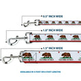 Load image into Gallery viewer, Dog Leash - California State Flag White