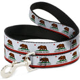 Load image into Gallery viewer, Dog Leash - California State Flag White