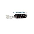 Load image into Gallery viewer, Dog Leash - Cross Repeat Black/Leopard Brown/Pink Outline