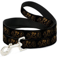 Load image into Gallery viewer, Dog Leash - California Grizzly Bear Outline Black/Brown