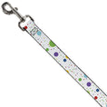 Load image into Gallery viewer, Dog Leash - Dots/Grid2 White/Gray/Multi Color