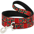 Load image into Gallery viewer, Buckle-Down Dog Leash - DOPE Red/Black/Tropical Flowers
