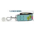 Load image into Gallery viewer, Southlake Paws Dog Leash - Flip Flops7 LIFE'S A BEACH in tan, aqua, and white, featuring flip-flop designs and a sturdy clip.