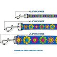 Load image into Gallery viewer, Dog Leash - Funky Flower Drip Blue/Multi Color