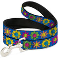 Load image into Gallery viewer, Dog Leash - Funky Flower Drip Blue/Multi Color